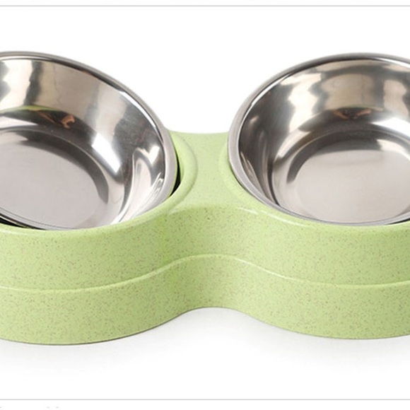 New 30 PCs dog / cat double stainless bowls with plastic stand bundles - Picture 8 of 13